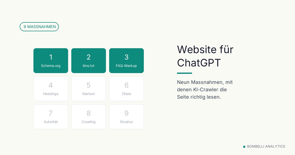 9 Massnahmen zur ChatGPT Optimierung Ihrer Website